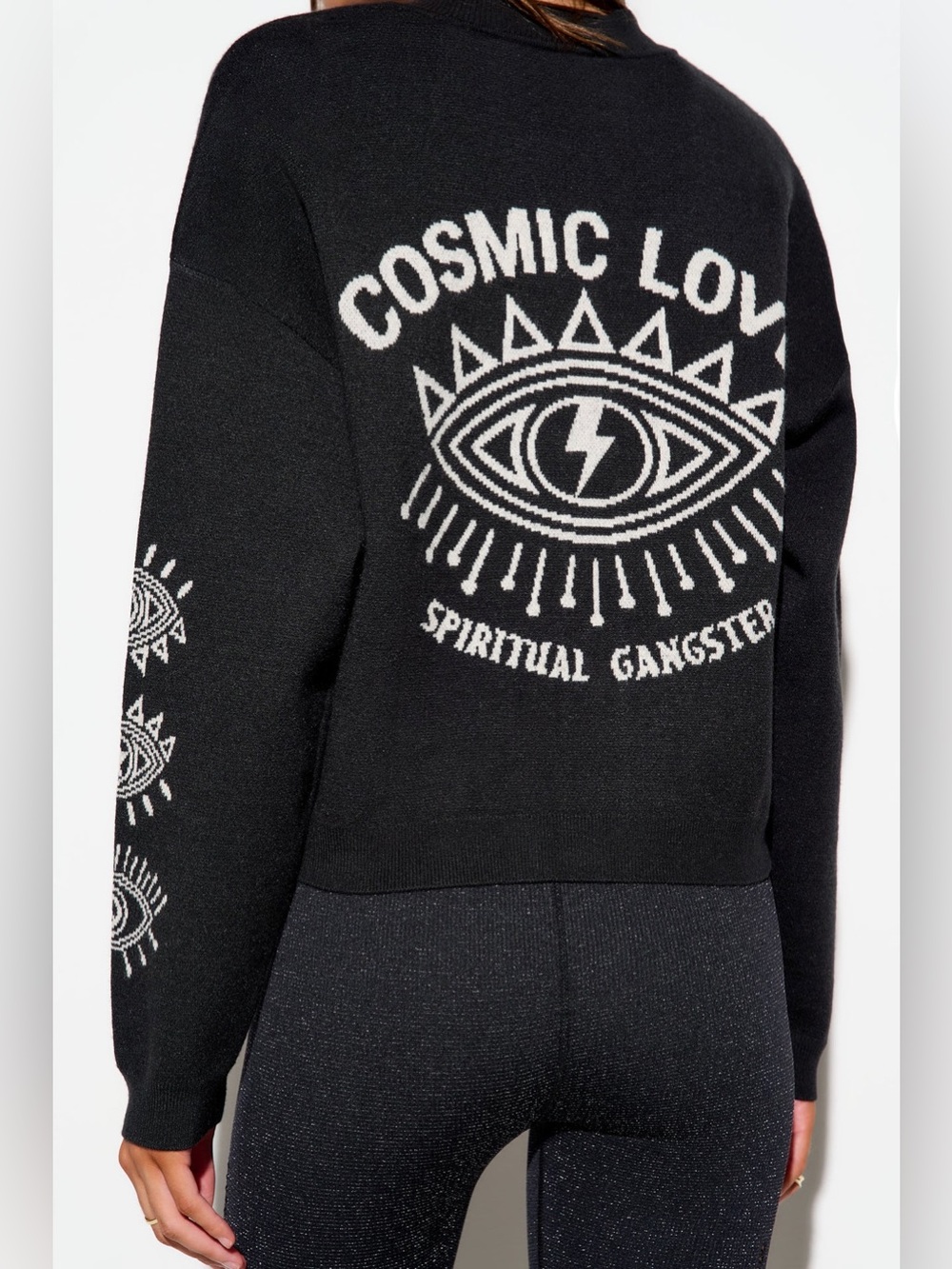 NWT Spiritual Gangster Cosmic Love Delaney Cardigan Evil Eye size Medium